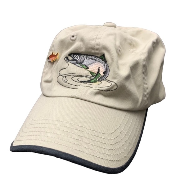 Port & Company 100% Cotton Salmon Embroidered‎ Trucker Hat with Salmon Pin - Picture 2 of 4